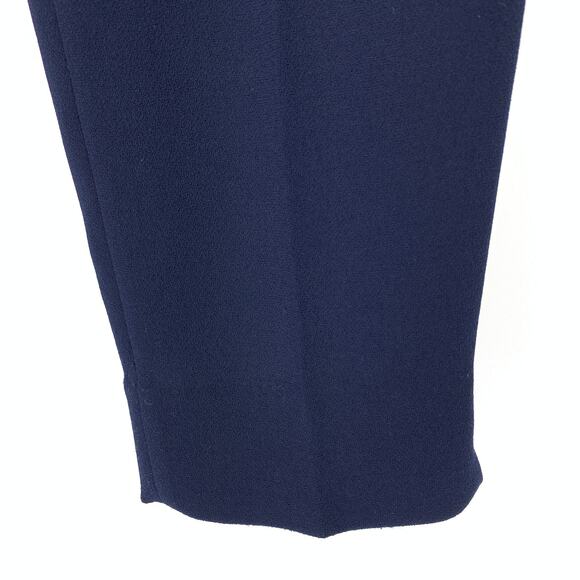 J. Crew Pants Collection Women's Size 0 Cropped Trouser Navy Blue Crepe - Picture 4 of 6